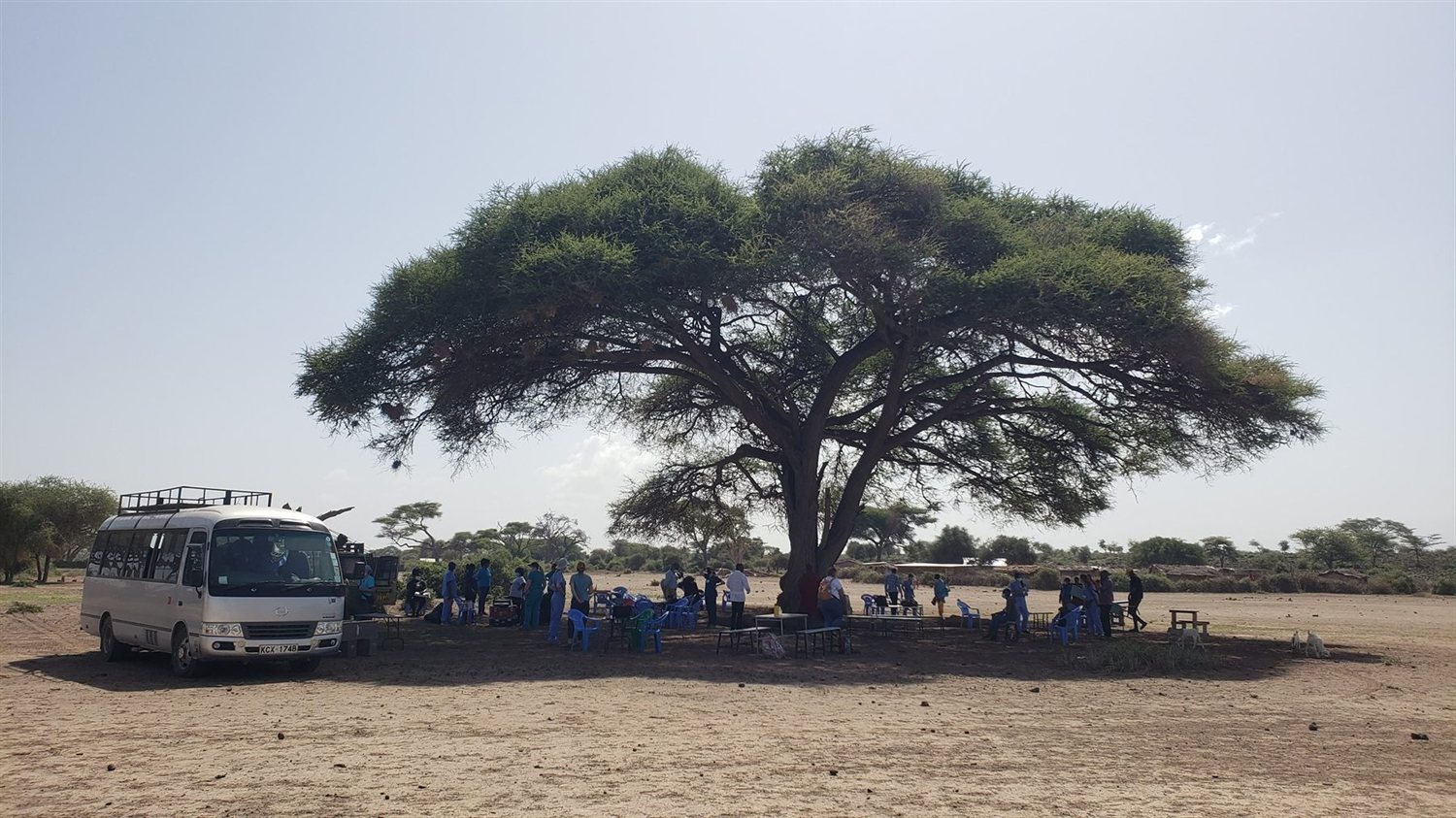 The Entepesi Kenya team with community members during an early medical camp in Kajiado South