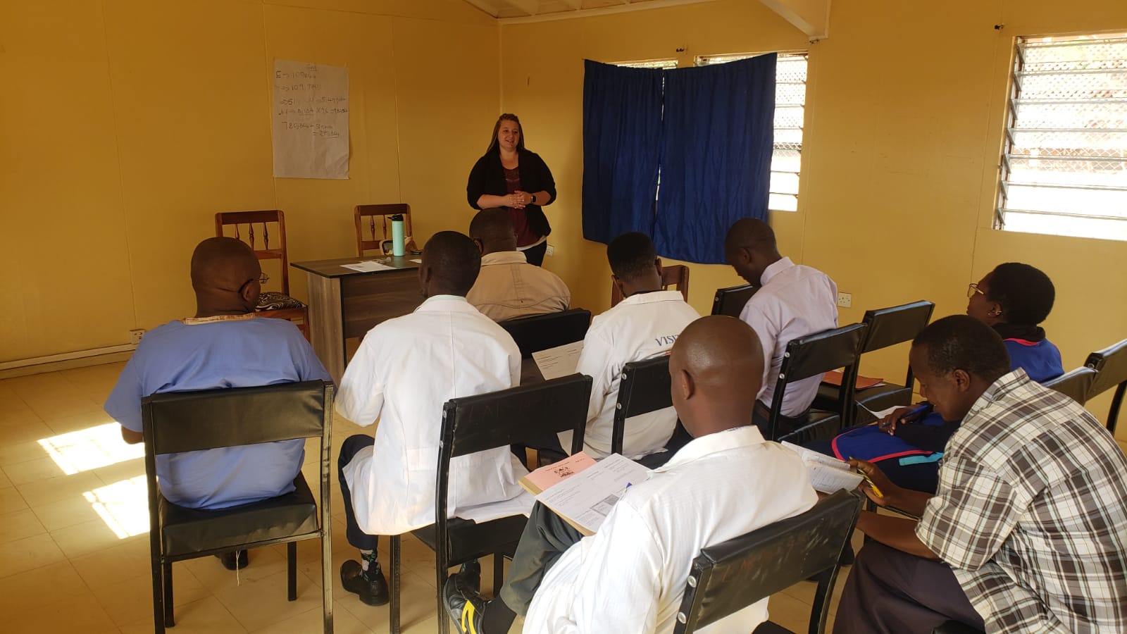 Health workers attending a staff development training session